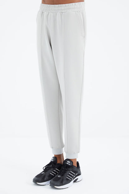 Stone Laced Front Stitch Detailed Standard Fit Men's Tracksuit Bottom - 84994
