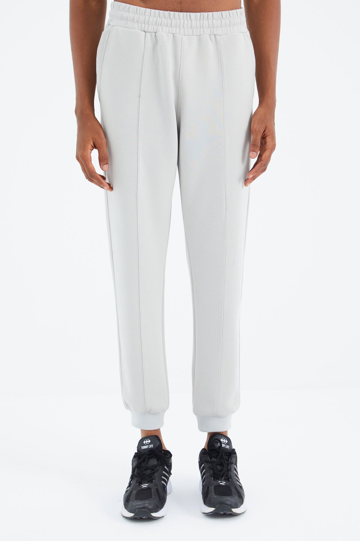 Stone Laced Front Stitch Detailed Standard Fit Men's Tracksuit Bottom - 84994