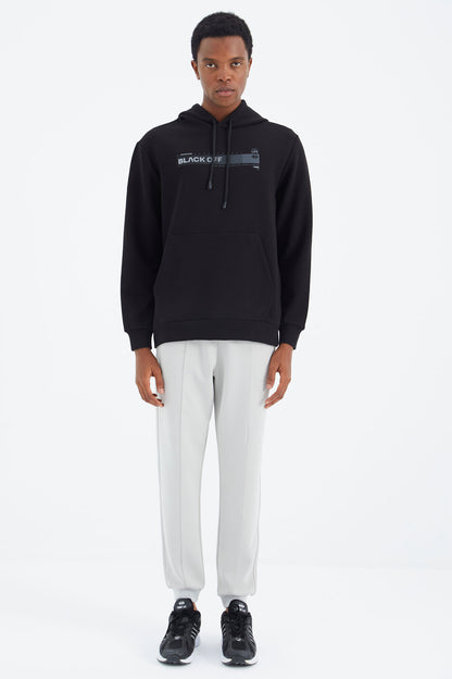 Stone Laced Front Stitch Detailed Standard Fit Men's Tracksuit Bottom - 84994