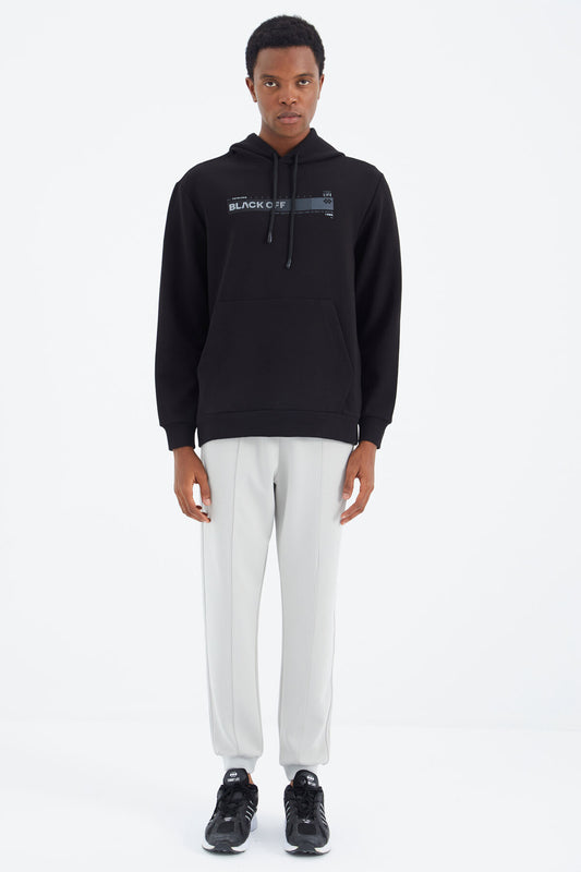 Stone Laced Front Stitch Detailed Standard Fit Men's Tracksuit Bottom - 84994