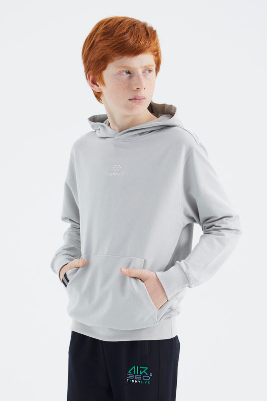 Stone Hooded Boys' Sweatshirt - 11177