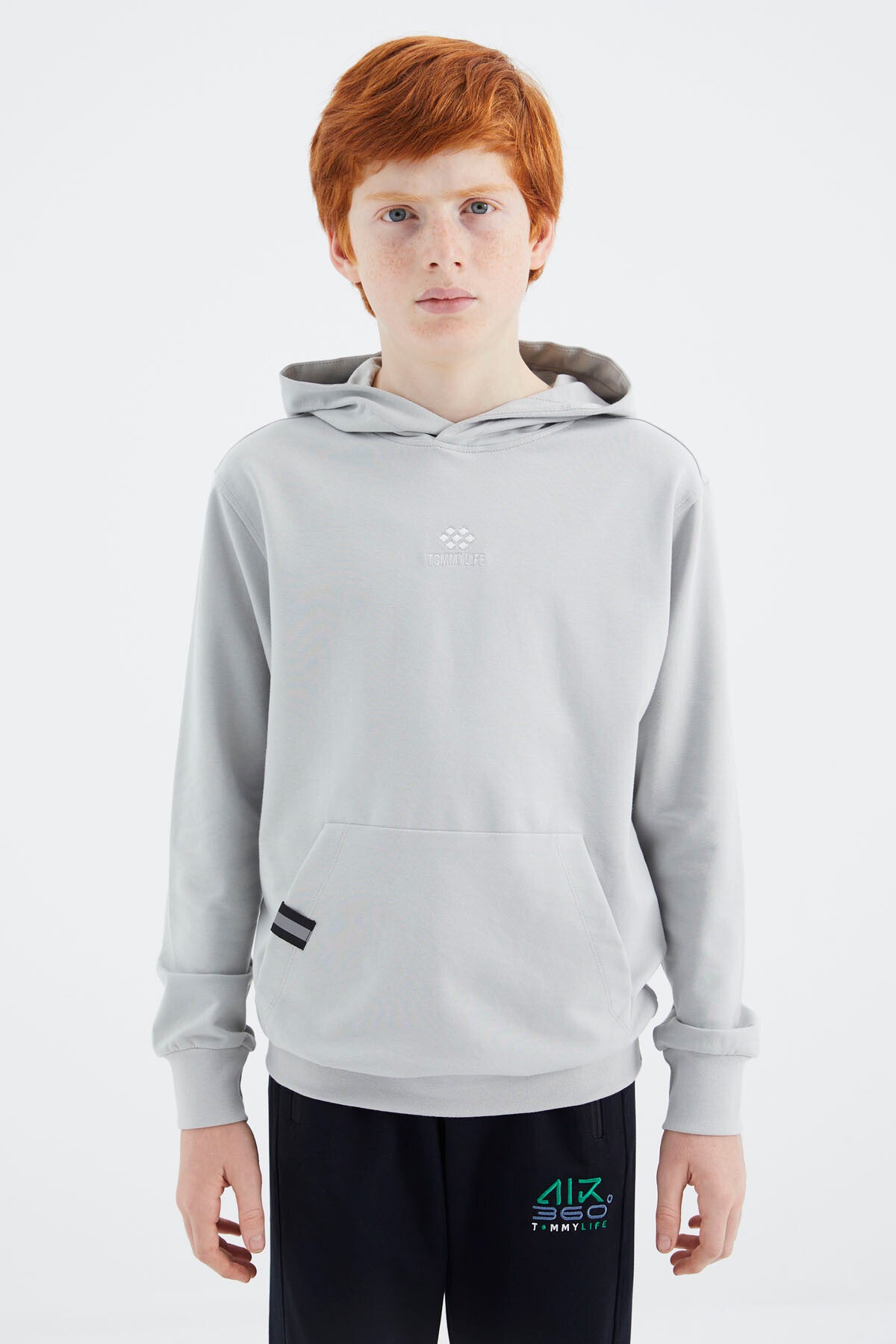 Stone Hooded Boys' Sweatshirt - 11177