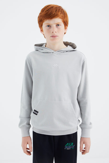 Stone Hooded Boys' Sweatshirt - 11177