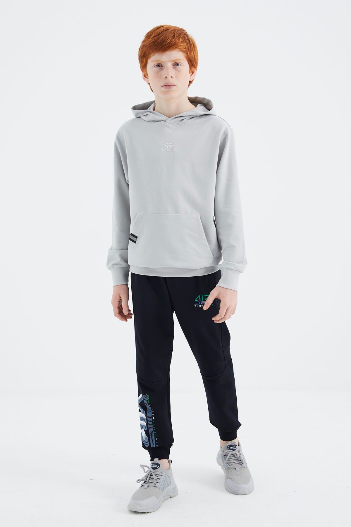 Stone Hooded Boys' Sweatshirt - 11177