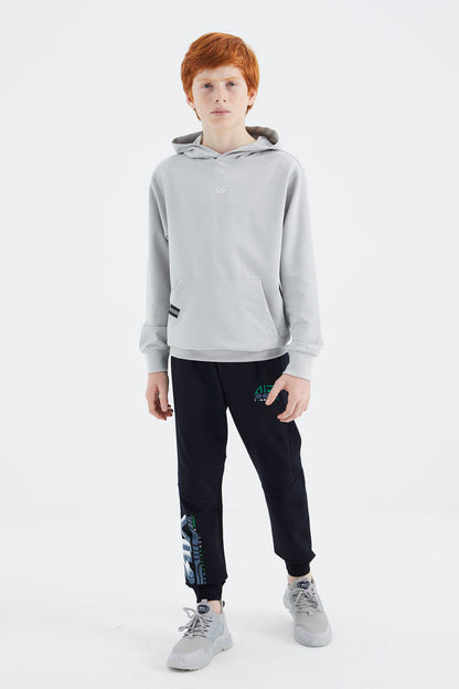 Stone Hooded Boys' Sweatshirt - 11177