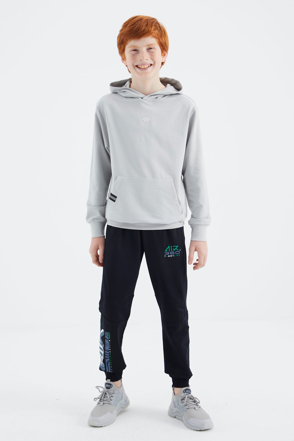 Stone Hooded Boys' Sweatshirt - 11177