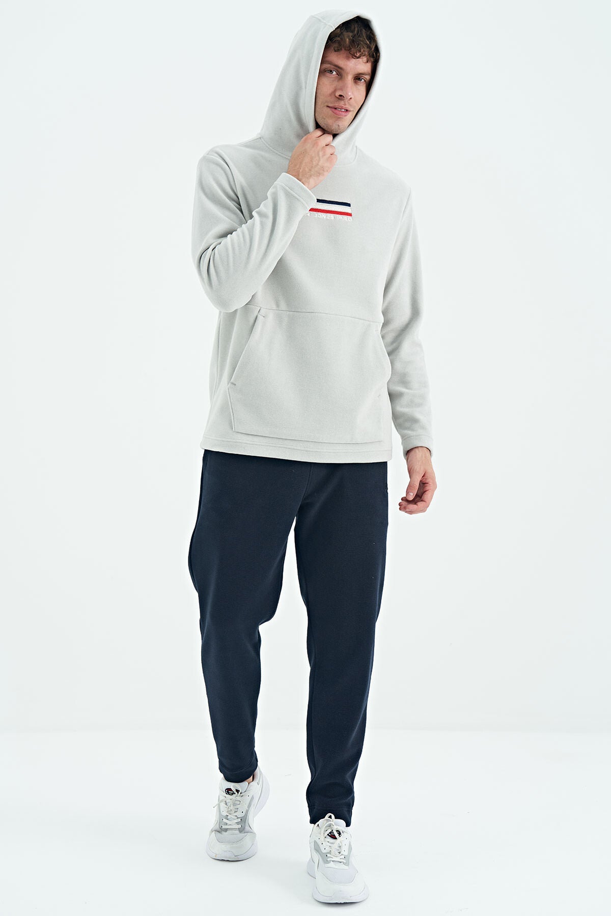 Men's Stone Color Polar Sweatshirt - 88301