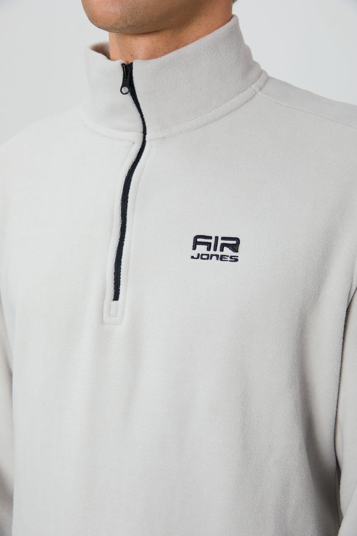River Stone Upright Collar Men's Fleece Sweatshirt - 88310