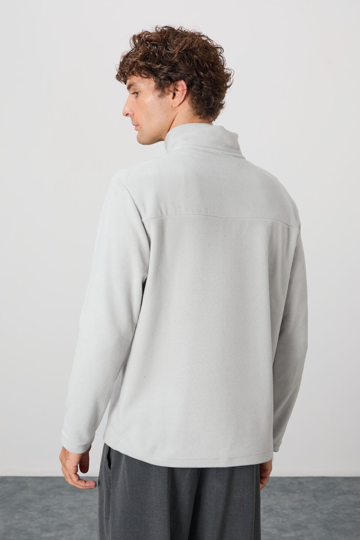 River Stone Upright Collar Men's Fleece Sweatshirt - 88310