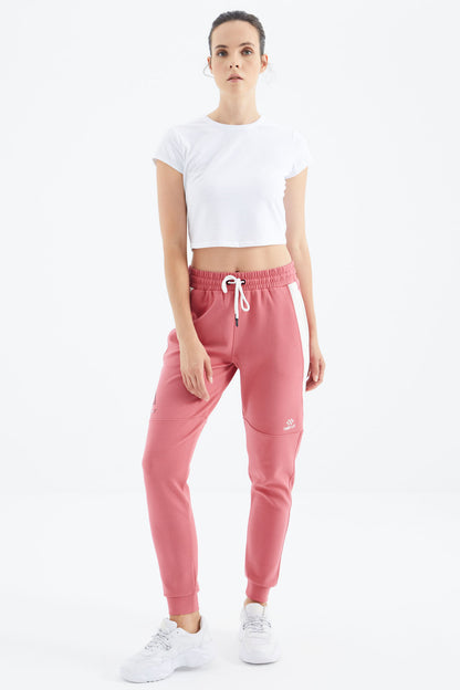 Wild Rose Laced Striped Detailed Relax Fit Women's Tracksuit Bottom - 94645