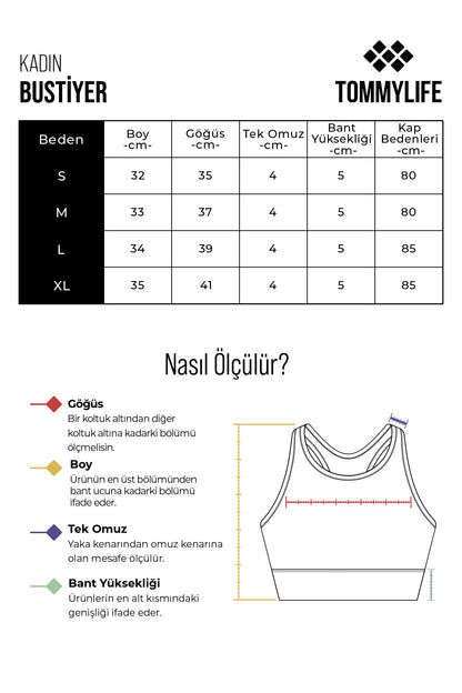 Oil Green Standard U Collar Women's Sports Bustier with Writing Strip - 97113