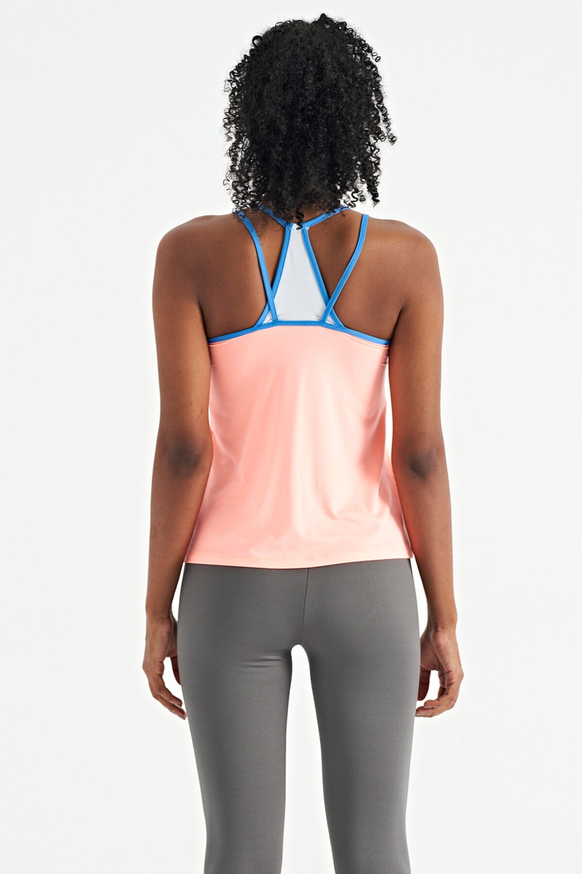 Youth Neck Double Strap Back Detailed Standard Fit Women's Sports Singlet - 97258