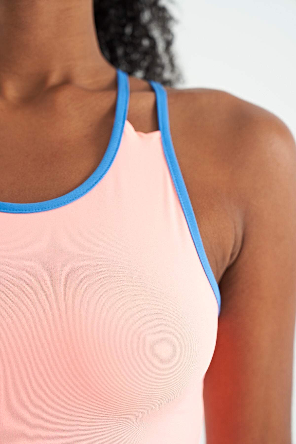 Youth Neck Double Strap Back Detailed Standard Fit Women's Sports Singlet - 97258