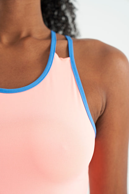 Youth Neck Double Strap Back Detailed Standard Fit Women's Sports Singlet - 97258