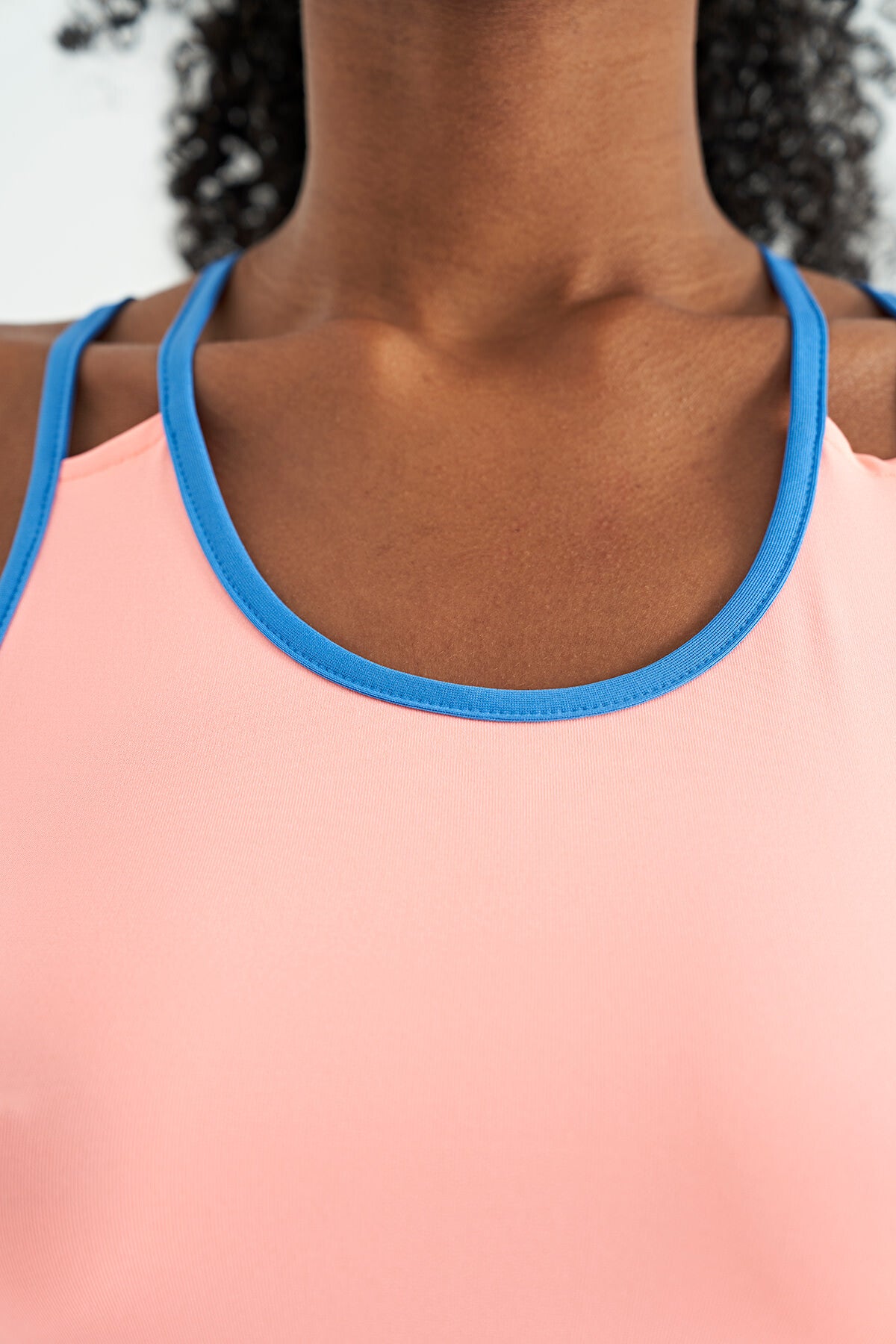 Youth Neck Double Strap Back Detailed Standard Fit Women's Sports Singlet - 97258