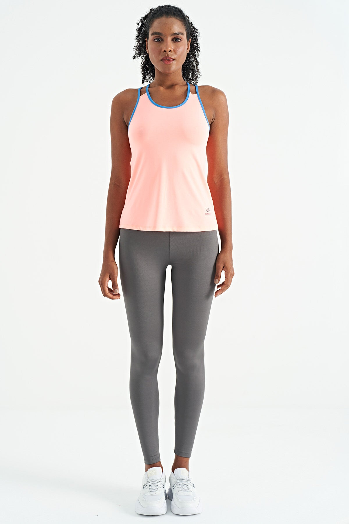 Youth Neck Double Strap Back Detailed Standard Fit Women's Sports Singlet - 97258