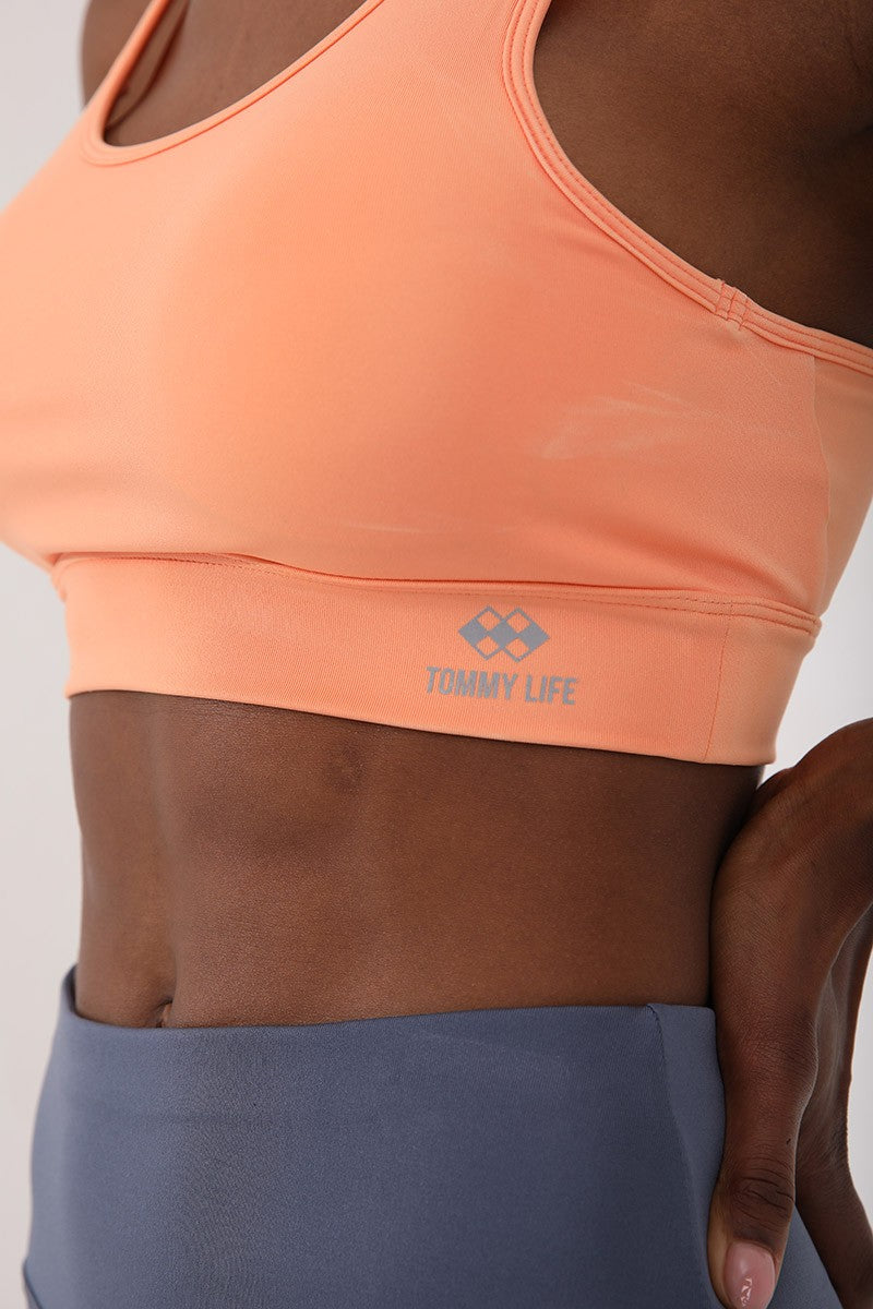 Detailed collar and U collar women's sports bras - 97120