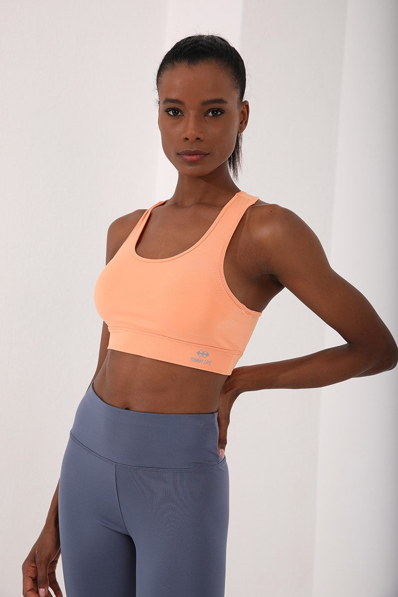 Detailed collar and U collar women's sports bras - 97120