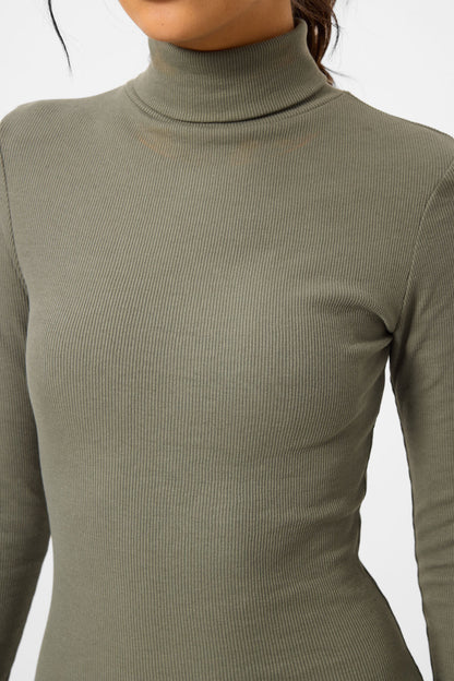 Green Knitted Slim Fit Sailor Collar Women's Dress - 97117