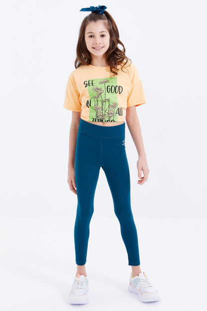 Emerald High Waist Slim Leg Girls' Tights - 75047
