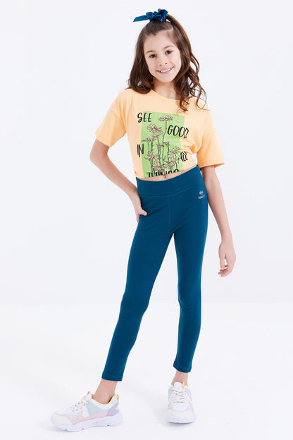 Emerald High Waist Slim Leg Girls' Tights - 75047