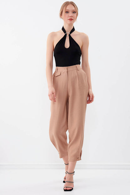 HIGH-WAIST TROUSERS