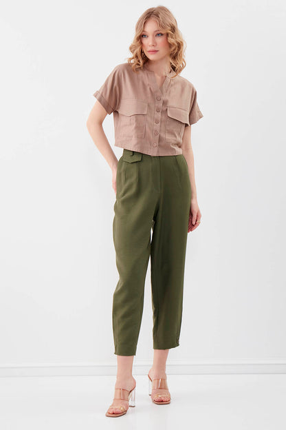 HIGH-WAIST TROUSERS