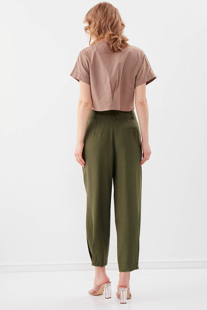 HIGH-WAIST TROUSERS