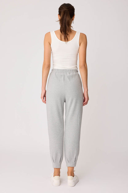 TRACKSUIT TROUSERS WITH PLEATED CUFFS & ELASTANE WAIST