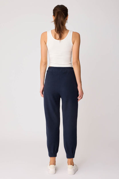 TRACKSUIT TROUSERS WITH PLEATED CUFFS & ELASTANE WAIST