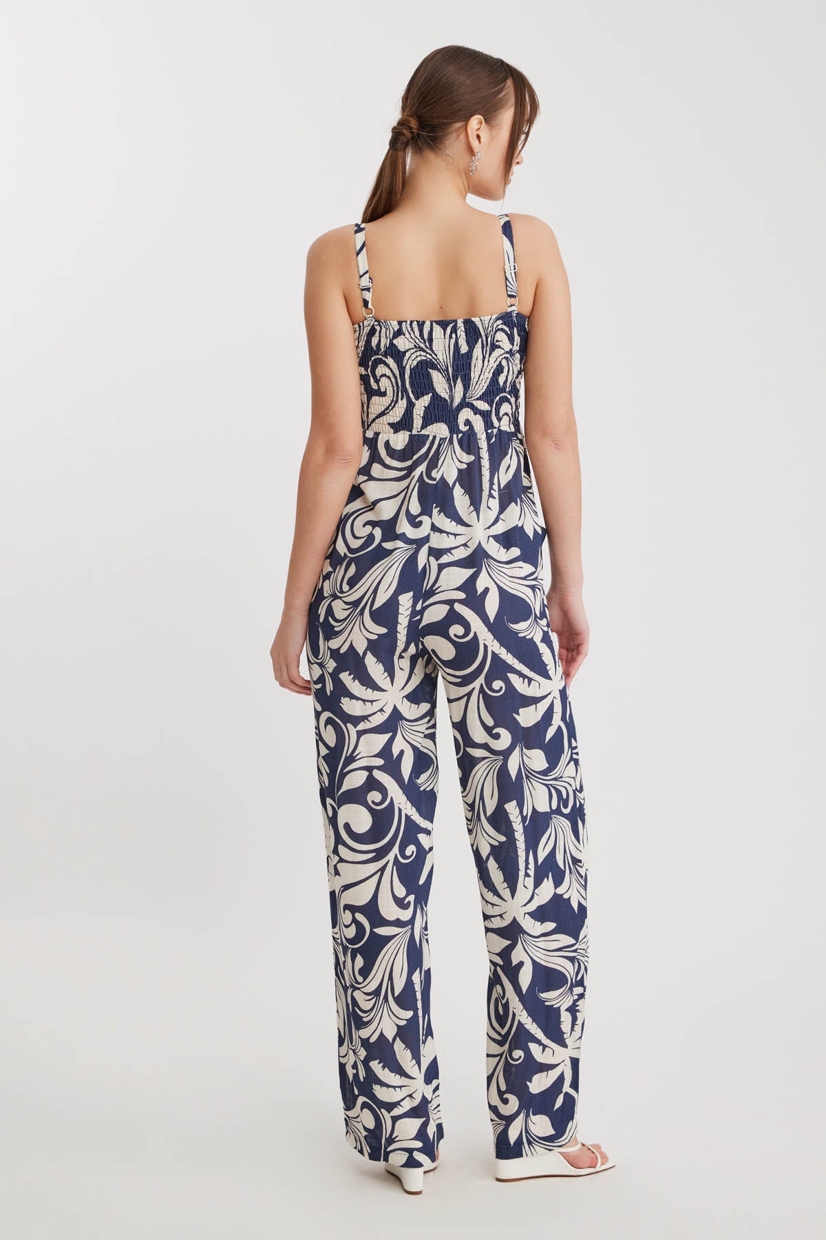 PALM PATTERN OVERALLS