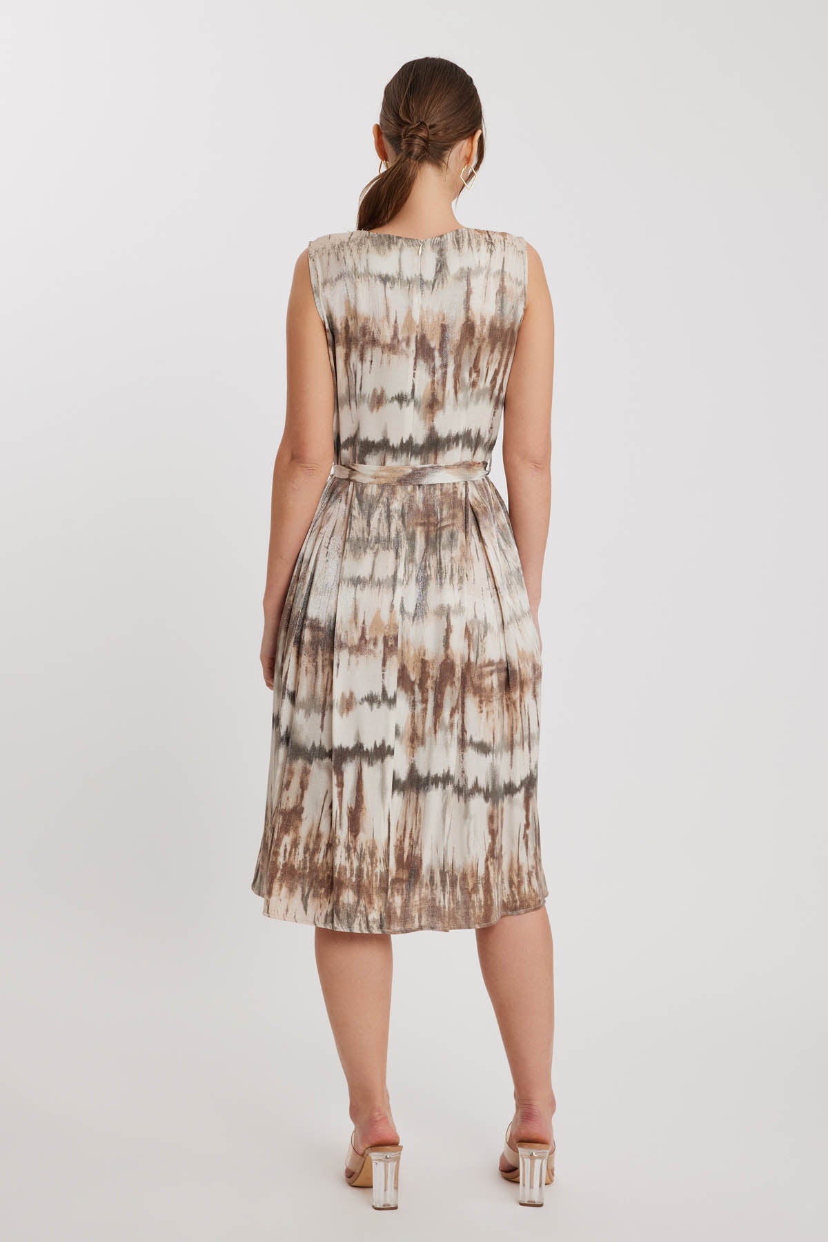 BRIGHT PATTERN- V NECK DRESS