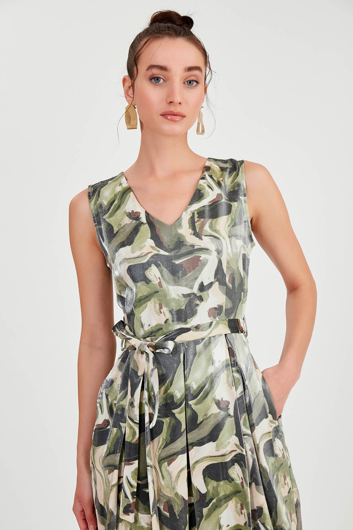 GLOSSY SATIN DRESS