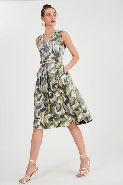 GLOSSY SATIN DRESS