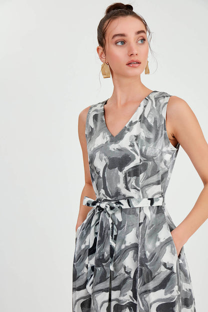GLOSSY SATIN DRESS
