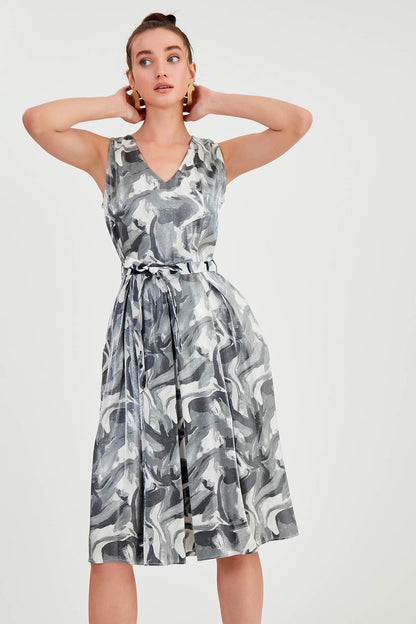 GLOSSY SATIN DRESS