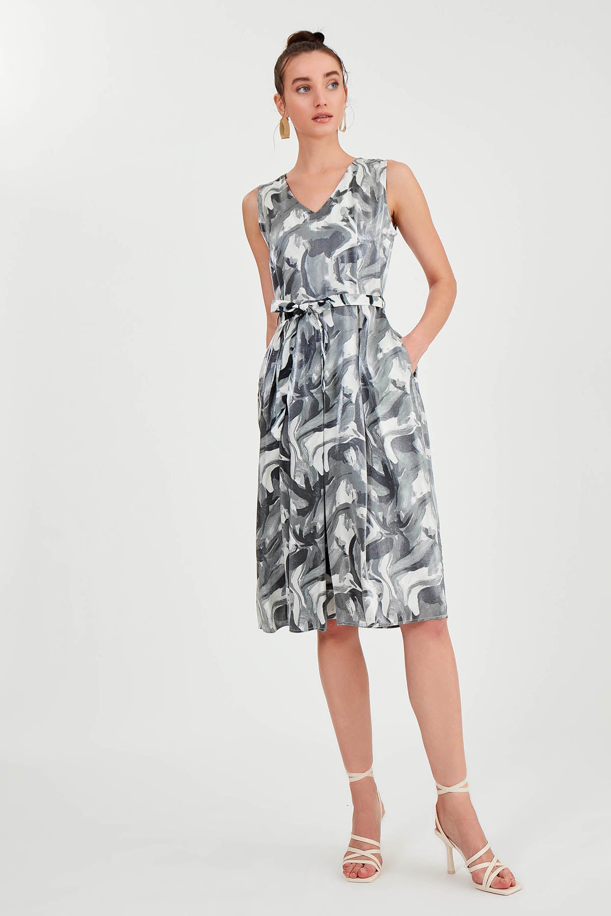 GLOSSY SATIN DRESS