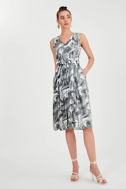 GLOSSY SATIN DRESS
