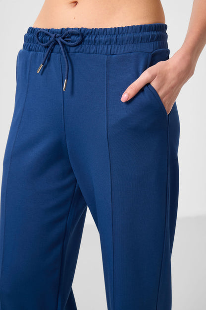 Parliament Soft Textured Pocket Front Stitch Detailed Women's Palazzo Trousers - 94670