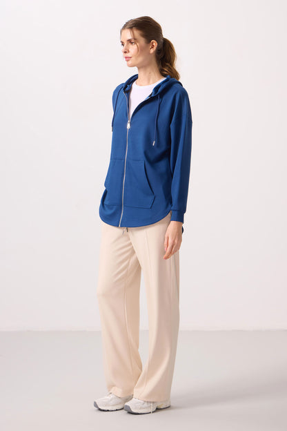 Parliament Soft Textured Hooded Oversize Women's Tunic Sweatshirt - 97302