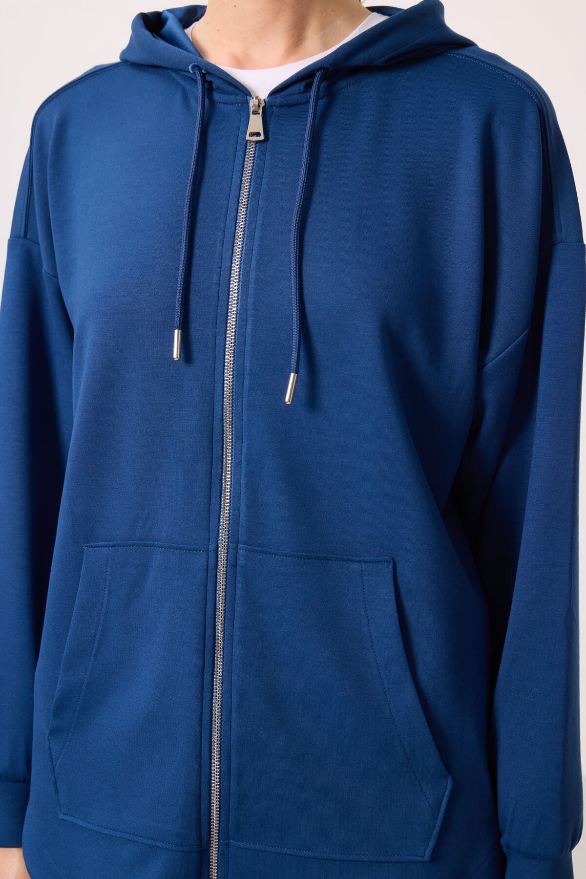 Parliament Soft Textured Hooded Oversize Women's Tunic Sweatshirt - 97302