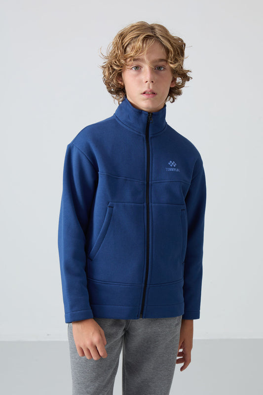 Parliament Cotton Thick Fleece-Lined Soft Textured Standard Fit Embroidered Boys' Sweatshirt - 11245