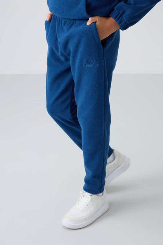 Parliament Thick Soft Textured Standard Fit Embroidered Fleece Boys' Tracksuit Bottom - 11219