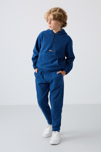 Parliament Thick Soft Textured Standard Fit Embroidered Fleece Boys' Tracksuit Bottom - 11219