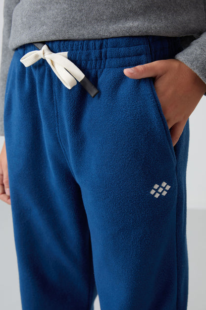 Parliament Thick Soft Textured Standard Fit Embroidered Fleece Boys' Tracksuit Bottom - 11220