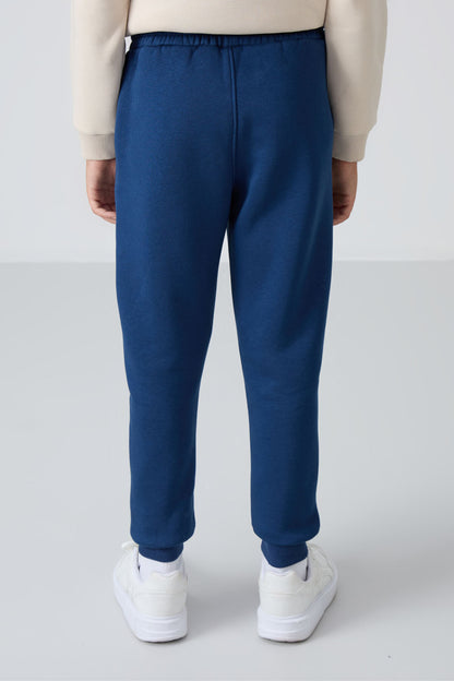 Cotton Thick Inner Fleece Soft Woven Standard Fit Embroidered Tracksuit Pants - 11224