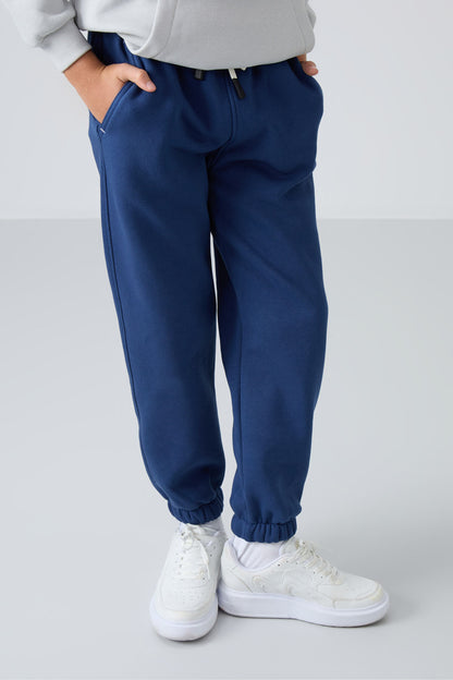 Cotton Thick Inner Fleece Soft Woven Standard Fit Printed Tracksuit Pants - 11225