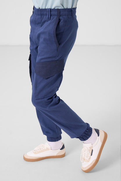 Standard Fit Weaving Lightweight Flexible Chino Boys Trousers - 11271