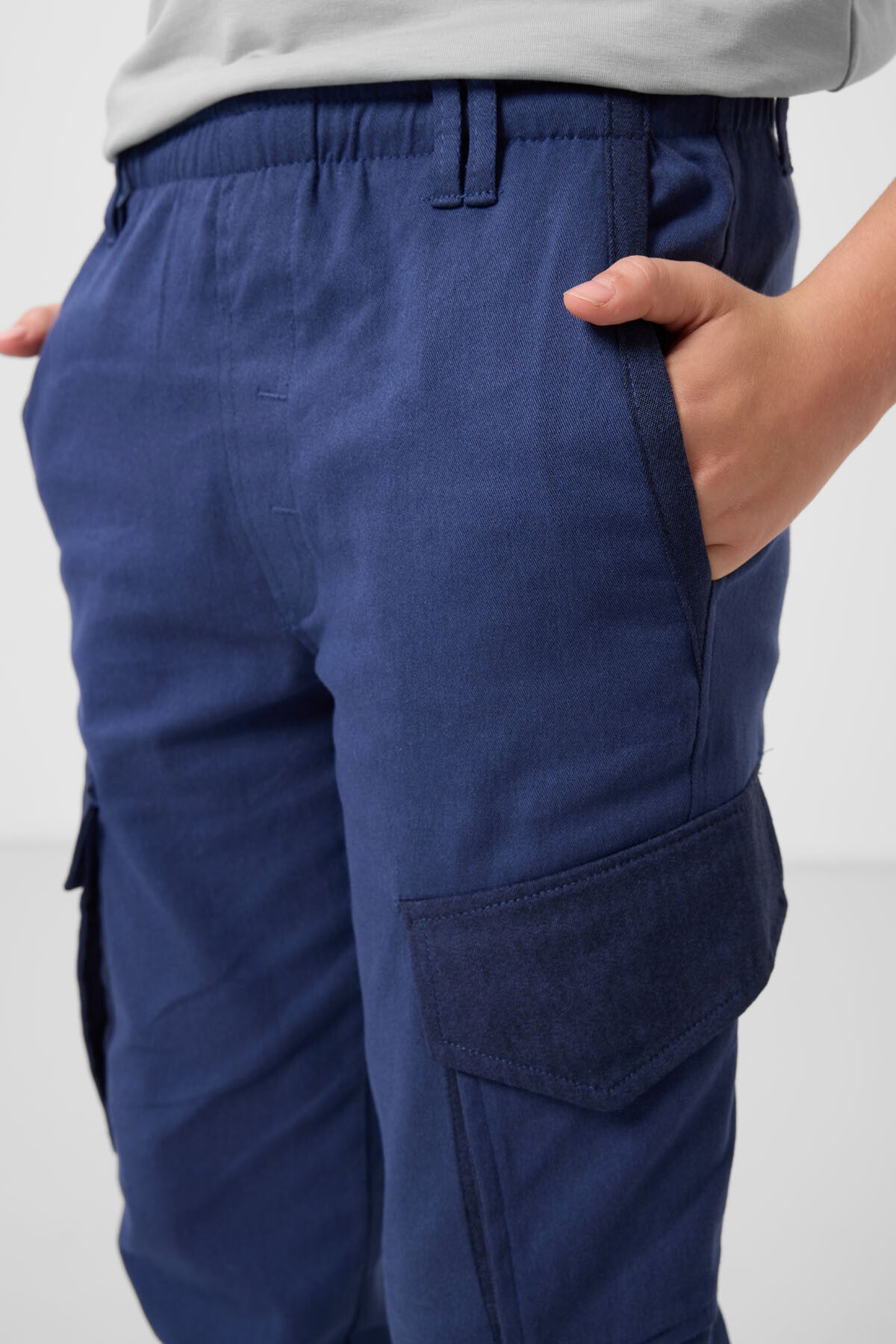 Standard Fit Weaving Lightweight Flexible Chino Boys Trousers - 11271
