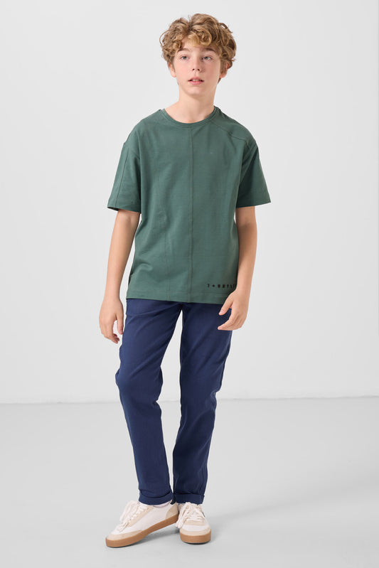 Standard Fit Weaving Lightweight Flexible Chino Boys Trousers - 11272